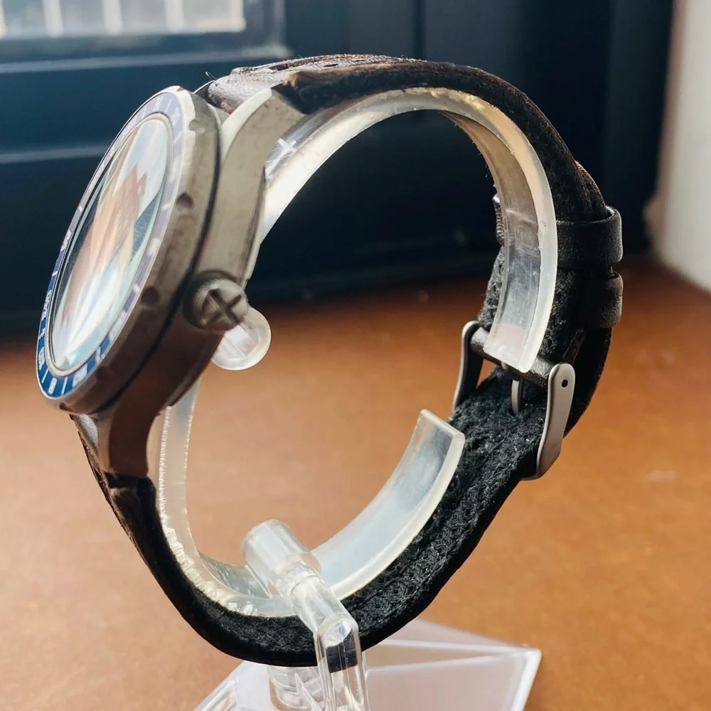 1994 RARE FOSSIL BLUE DRT CHRONOGRAPH WATCH